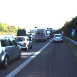 Road scene input image.